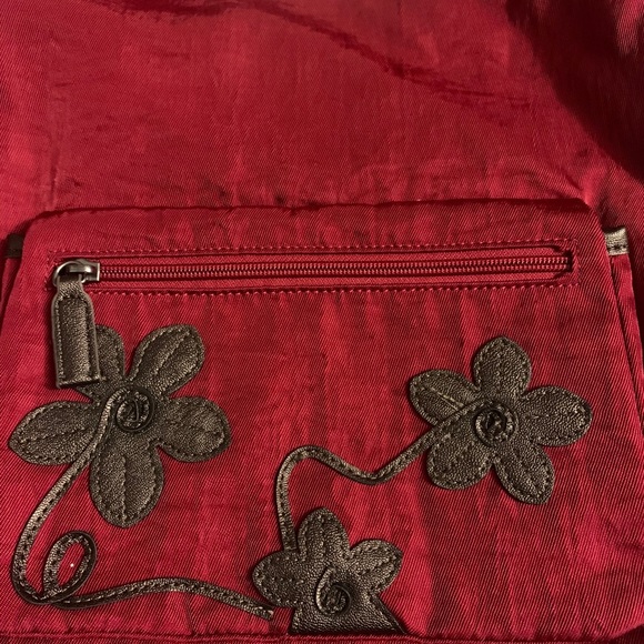 Cortile red backpack bag medium size - Picture 3 of 5